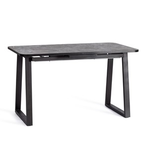 Кухонный раздвижной стол MALTIDO ЛДСП/HPL/металл, 130/160x75x75 Гранит тёмный/чёрный арт.20626 в Чите