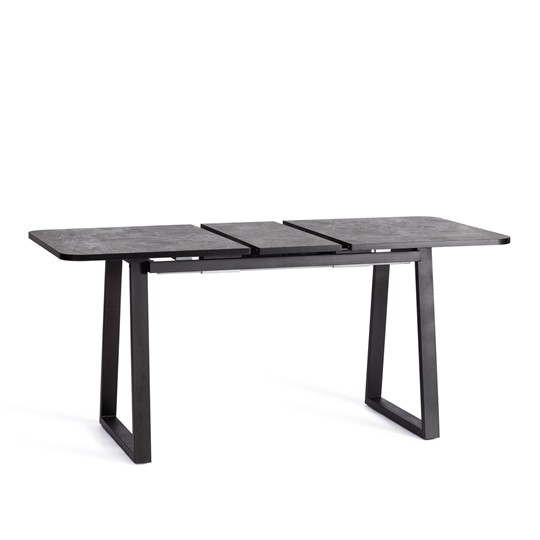 Кухонный раздвижной стол MALTIDO ЛДСП/HPL/металл, 130/160x75x75 Гранит тёмный/чёрный арт.20626 в Чите - изображение 5