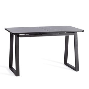 Кухонный стол раздвижной MALTIDO ЛДСП/HPL/металл, 130/160x75x75 Мрамор чёрный/чёрный арт.20627 в Чите