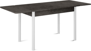 Кухонный раздвижной стол Милан-2 EVO, ноги белые, серый камень в Чите - предосмотр 1