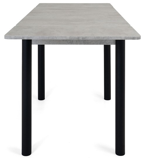 Кухонный стол раздвижной Милан-2 EVO, ноги черные, светлый цемент в Чите - изображение 1