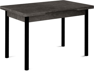 Кухонный раскладной стол Милан-2 EVO, ноги черные, серый камень в Чите