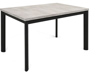 Кухонный стол раздвижной Нагано-1L (ноги черные, светлый цемент) в Чите