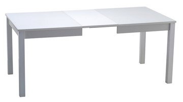 Кухонный раздвижной стол Нагано-2 стекло белое opti (хром-лак) в Чите - предосмотр 1