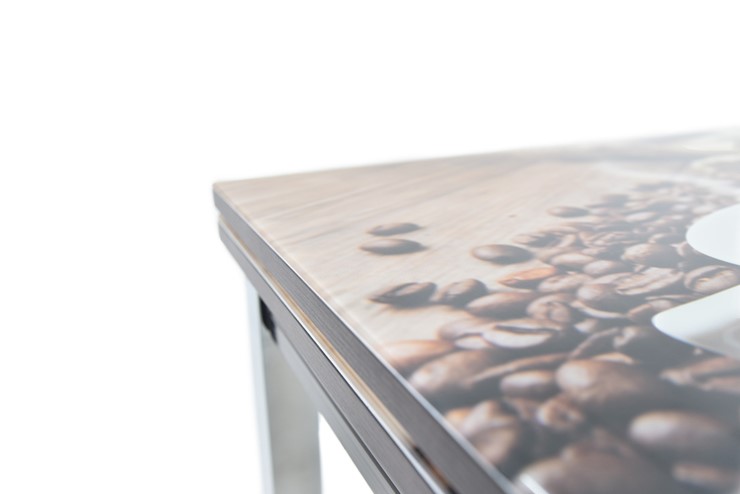 Кухонный стол раскладной Шанхай исп. 2, ноги метал. крашеные №21 Фотопечать (Текстура №32) в Чите - изображение 7