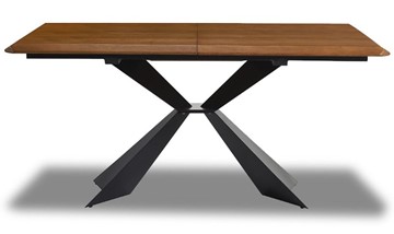 Кухонный стол раздвижной T1712A: орех 160 (WK-07)/черный (PC-02) в Чите