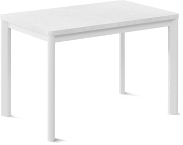 Раздвижной стол Токио-1L (ноги металлические белые, белый цемент) в Чите
