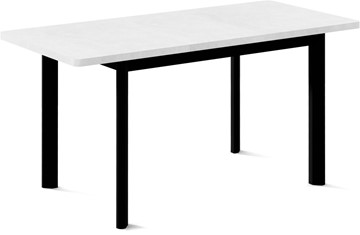Раздвижной стол Токио-2L (ноги металлические черные, белый цемент) в Чите - предосмотр 1