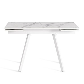 Кухонный стол раздвижной VIGO ЛДСП/HPL/металл,120x80x30х30х75 см, Мрамор светлый/белый арт.20623 в Чите - предосмотр 2