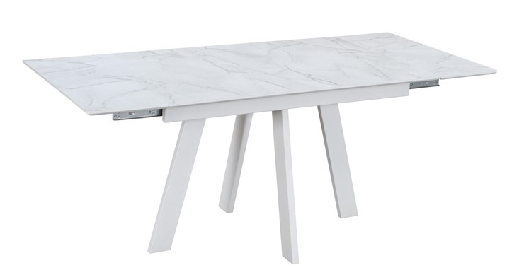 Кухонный стол раскладной Wings, Жемчужный Перито/Белый в Чите - изображение 2