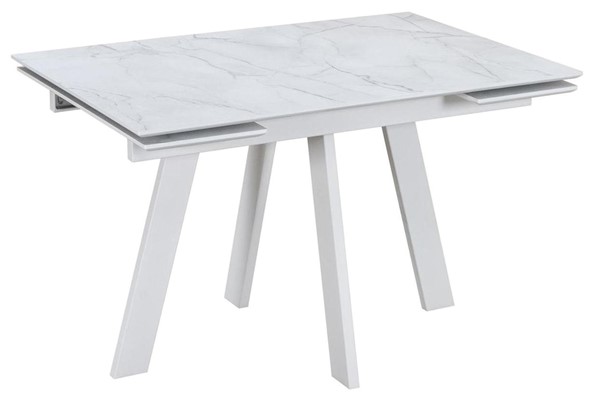 Кухонный стол раскладной Wings, Жемчужный Перито/Белый в Чите - изображение