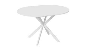 Обеденный раздвижной стол Мэдисон Тип 1 (Белый муар, Белый) в Чите - предосмотр 3