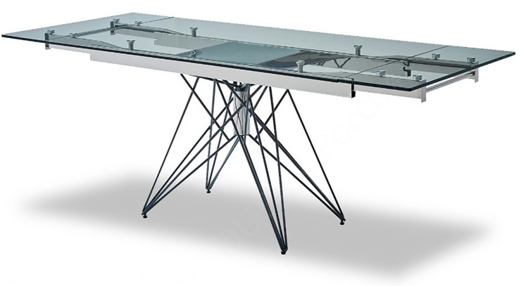 Кухонный раздвижной стол T-041 (140) прозрачный в Чите - изображение 3