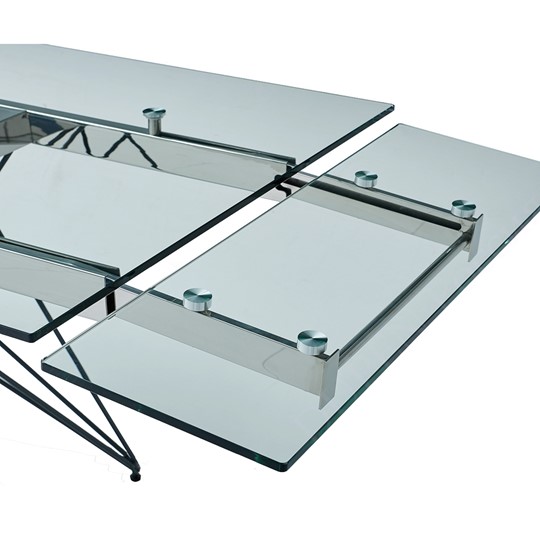 Кухонный раздвижной стол T-041 (140) прозрачный в Чите - изображение 5