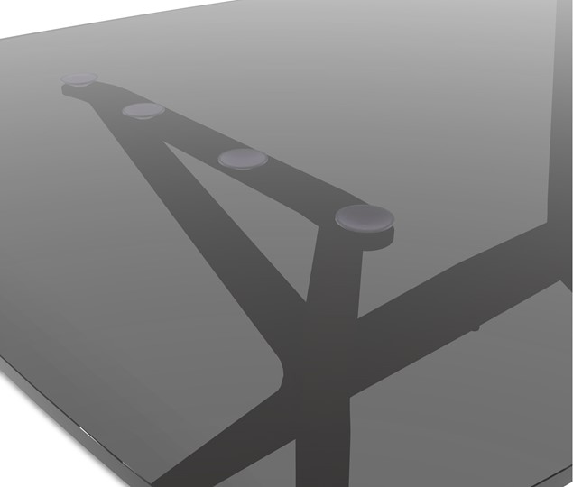 Кухонный стол SHT-ТT26 90 стекло/SHT-TU30 дымчатый/серый в Чите - изображение 4