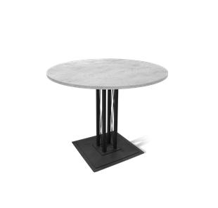 Стол на кухню SHT-TU6-BS1 / SHT-TT 90 ЛДСП (бетон чикаго светло-серый/черный) в Чите