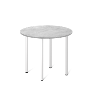 Кухонный стол SHT-TU66 / SHT-TT 90 ЛДСП (бетон чикаго светло-серый/белый) в Чите