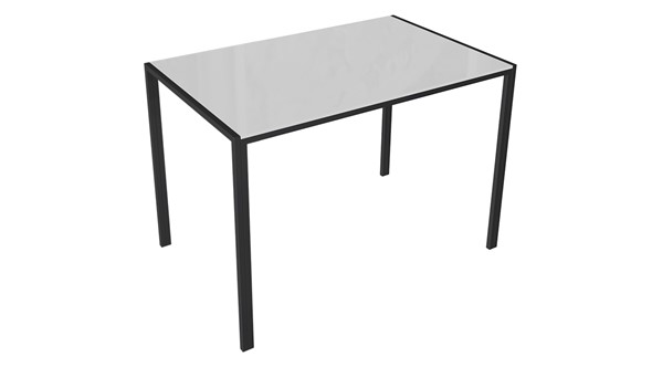 Стол кухонный Торрес тип 1 (Черный муар/Белый глянец) в Чите - изображение
