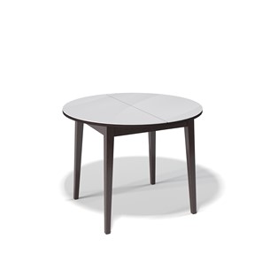 Кухонный раскладной стол Kenner 1000M (Венге/Стекло белое сатин) в Чите