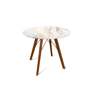 Обеденный стол SHT-TU9 / SHT-TT32 80 стекло/МДФ (античный белый/темный орех) в Чите