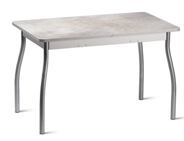 Раздвижной стол Орион.4 1200, Пластик Белый шунгит/Металлик в Чите