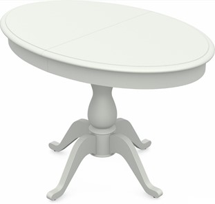 Кухонный стол раздвижной Фабрицио-1 исп. Эллипс, Тон 9 Покраска + патина с прорисовкой (на столешнице) в Чите