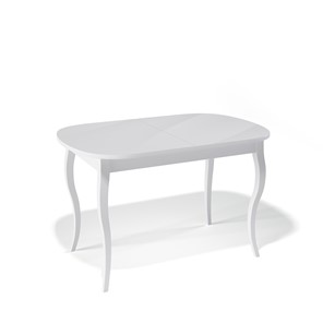Раздвижной стол Kenner 1300C (Белый/Стекло белое глянец) в Чите