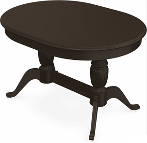 Кухонный стол раскладной Леонардо-2 исп. Овал, тон 8 (Морилка/Эмаль) в Чите