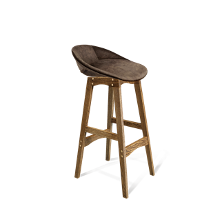 Барный стул SHT-ST19-SF1 / SHT-S65 (кофейный трюфель/дуб брашированный коричневый) в Чите