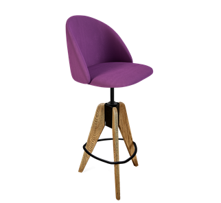 Барный стул SHT-ST35 / SHT-S92 (ягодное варенье/браш.коричневый/черный муар) в Чите