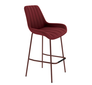 Барный стул SHT-ST37 / SHT-S29P (рубиновое вино/медный металлик) в Чите