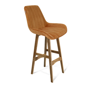 Барный стул SHT-ST37 / SHT-S65 (горчичный/дуб брашированный коричневый) в Чите
