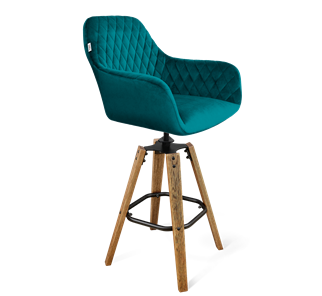 Барный стул SHT-ST38 / SHT-S93 (альпийский бирюзовый/браш.коричневый/черный муар) в Чите