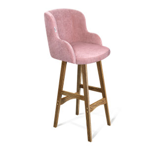 Барный стул SHT-ST39 / SHT-S65 (пыльная роза/дуб брашированный коричневый) в Чите