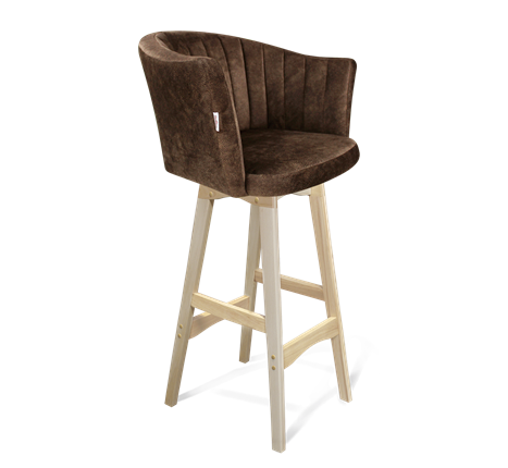 Барный стул SHT-ST42-1 / SHT-S65 (кофейный трюфель/прозрачный лак) в Чите - изображение