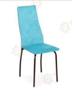 Обеденный стул Волна, каркас металл коричневый, инфинити бирюза в Чите