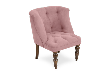 Кресло Бриджит розовый ножки коричневые в Чите - предосмотр