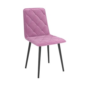 Обеденный стул Антика, велюр тенерифе розовый/Цвет металл черный в Чите - предосмотр