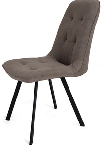 Обеденный стул Бакарди, ноги черные прямоугольные 1-Q3015/велюр T173 Капучино в Чите - предосмотр