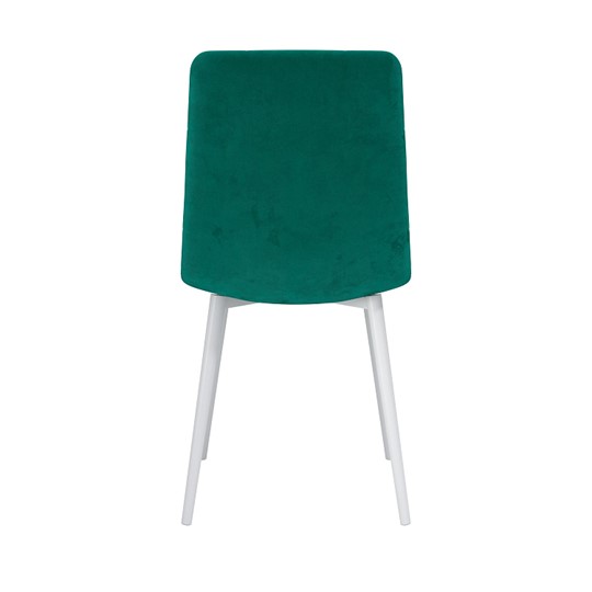 Кухонный стул Белла, велюр тенерифе изумруд/Цвет металл белый в Чите - изображение 3