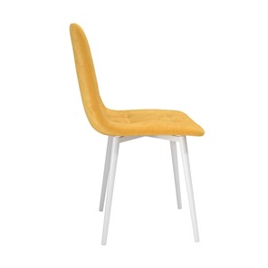 Обеденный стул Белла, велюр тенерифе куркума/Цвет металл белый в Чите - предосмотр 2