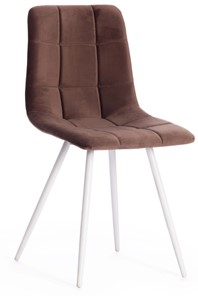 Обеденный стул CHILLY (mod. 7095-1) 45х53х88 коричневый barkhat 12/белый арт.17290 в Чите
