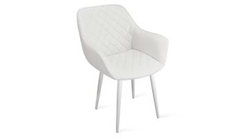 Обеденный стул Дастин К1С (Белый матовый/Кож.зам Polo White) в Чите