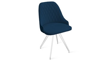 Обеденный стул Гранд К4 (Белый матовый/Велюр Confetti Blue) в Чите