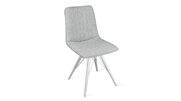 Кухонный стул Хьюго К3 (Белый матовый/Микровелюр Duna Silver) в Чите