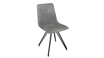 Кухонный стул Хьюго К4 (Черный муар/Микровелюр Wellmart Silver) в Чите