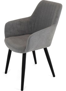 Обеденный стул Кампари (Светло-серый Т180/ноги черные) в Чите