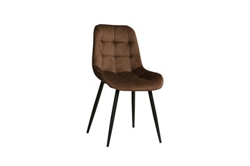 Обеденный стул Кварта, велюр тенерифе шоколад/металл черный в Чите