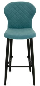 Обеденный стул Марио барный(Аквамарин Т179/ноги черные) в Чите - предосмотр 1
