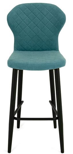 Обеденный стул Марио барный(Аквамарин Т179/ноги черные) в Чите - изображение 1